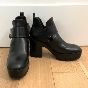 Zara platform ankle boots